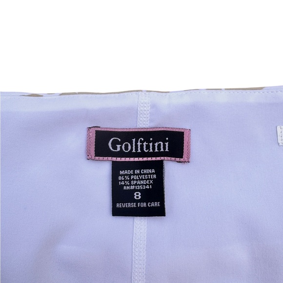 Golftini Grace Tan White Floral Golf Skort Shorts Size 4 Stretch Athleisure NWOT - Picture 7 of 10